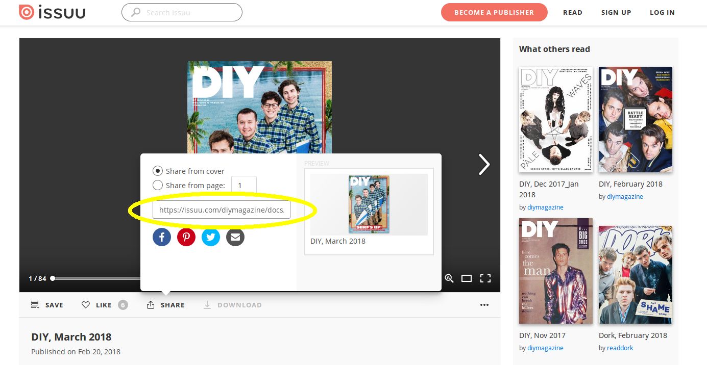 How to find the right Issuu document URL